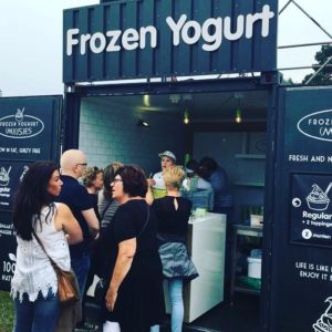 Frozen yoghurt pop-up store